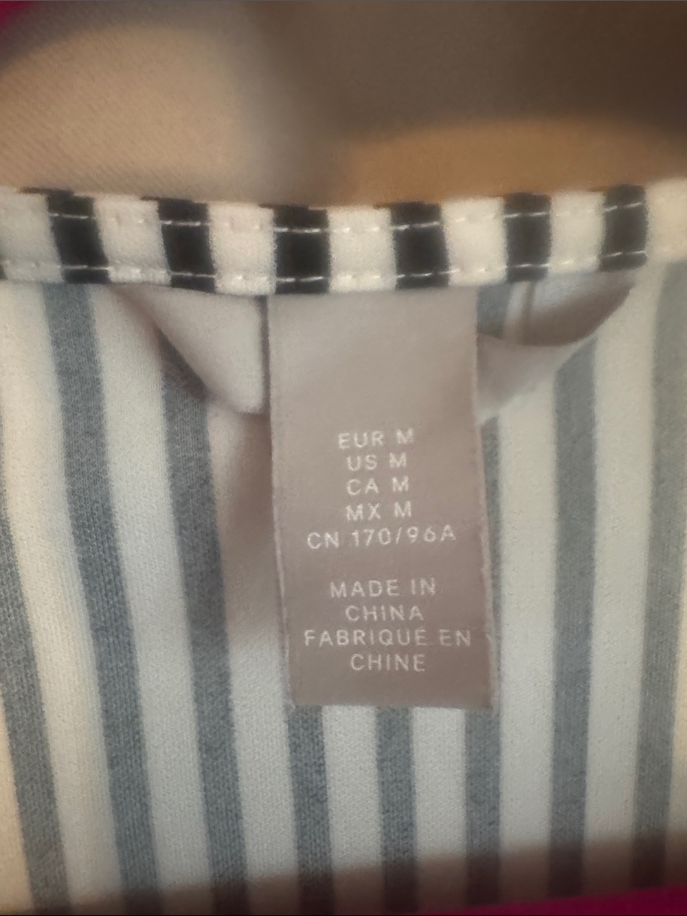 H&M Black and White Striped Wrap-Front Long Sleeve Midi Dress - Picture 2 of 5